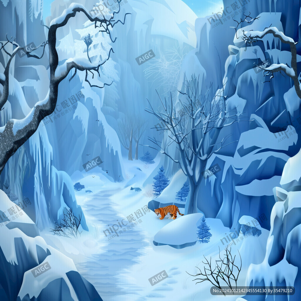 冰雪世界立体画