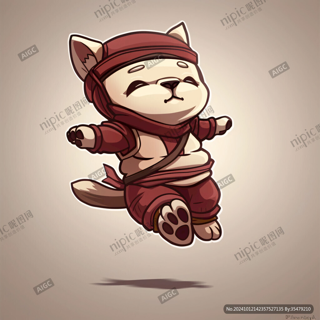 小猫卡通滑板运动