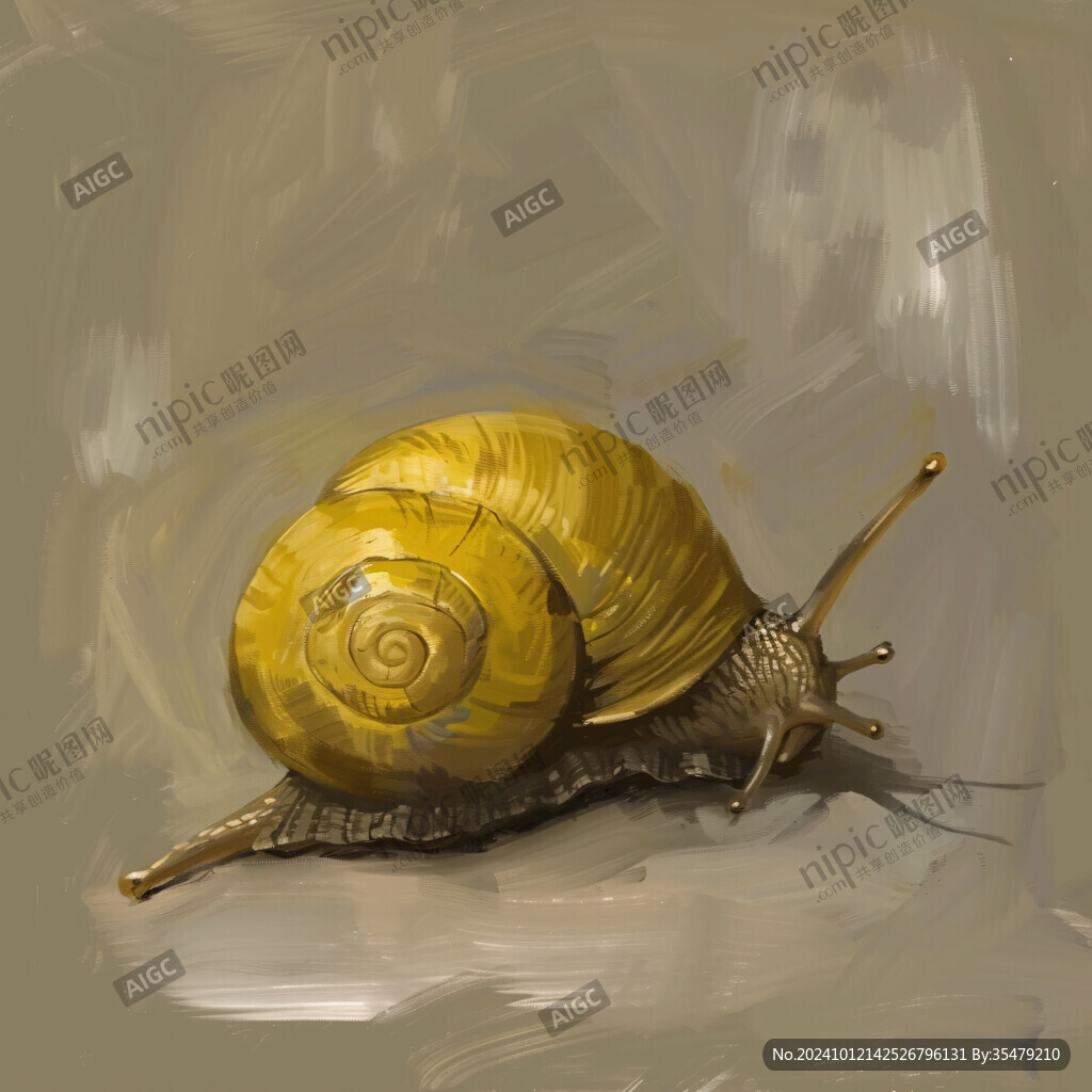 蜗牛动物插画