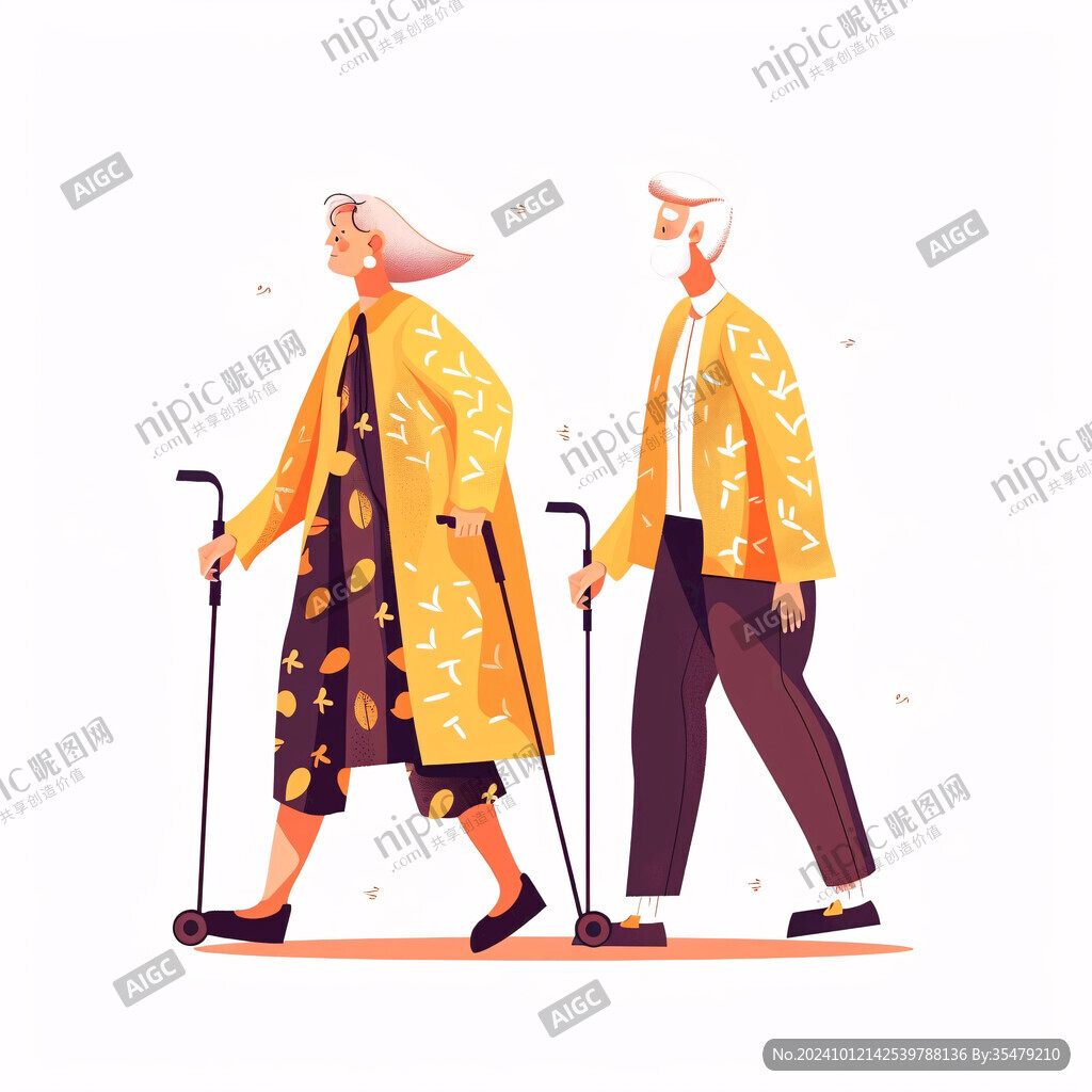 老年人插画