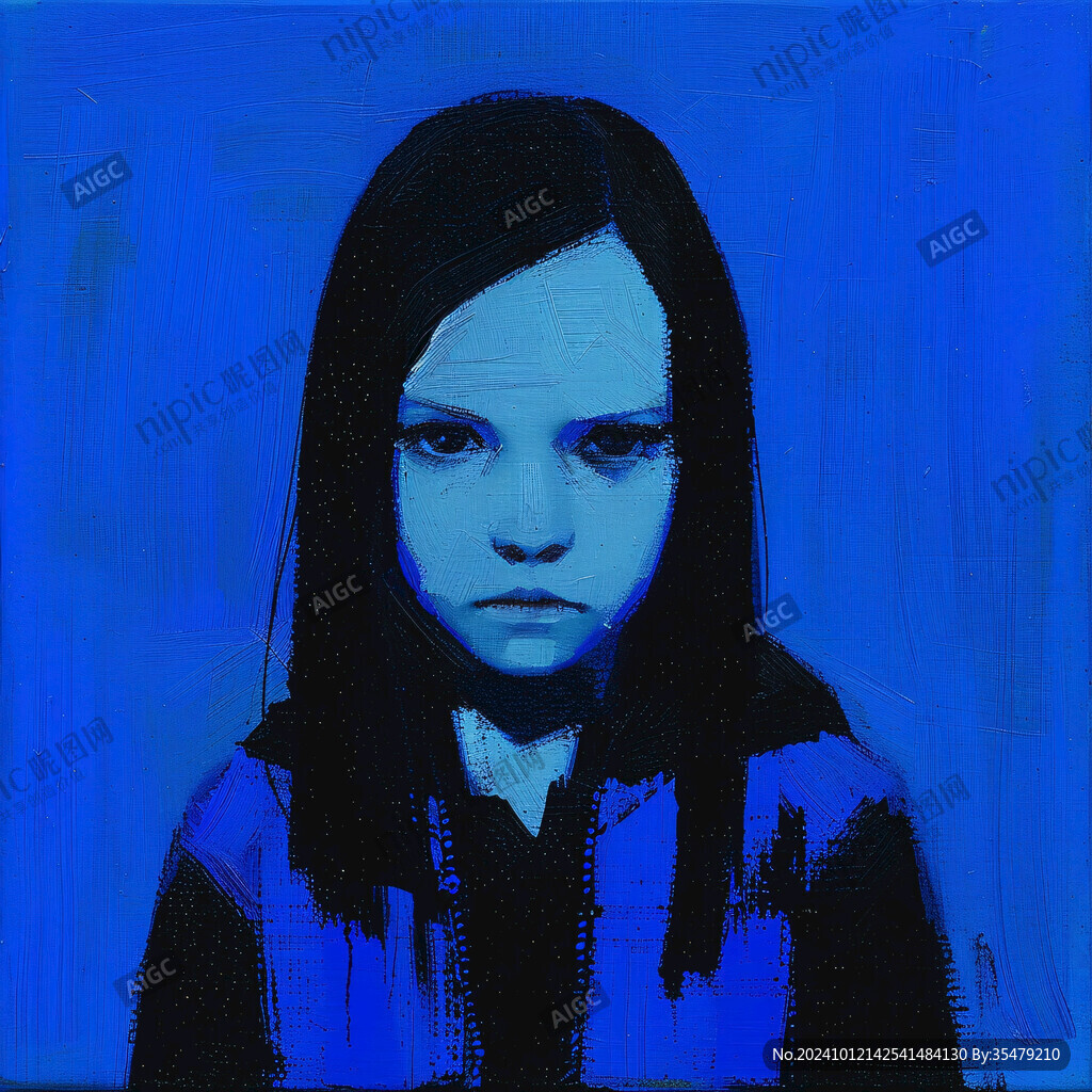数字肖像插画