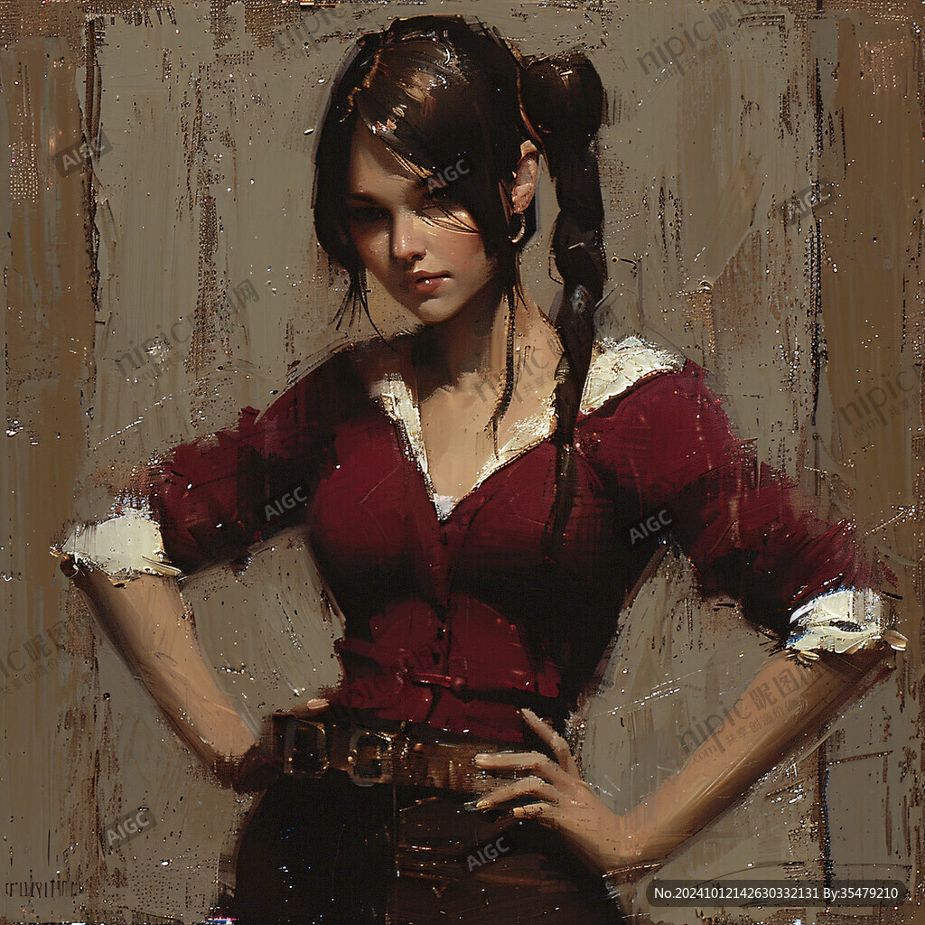 高精女孩原画稿