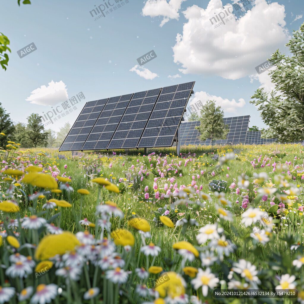 太阳能板生态园效果图