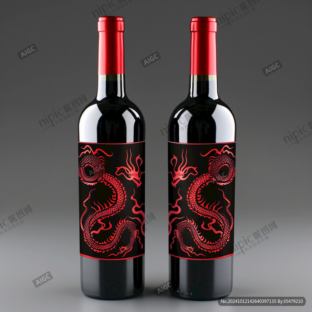 酒瓶龙纹