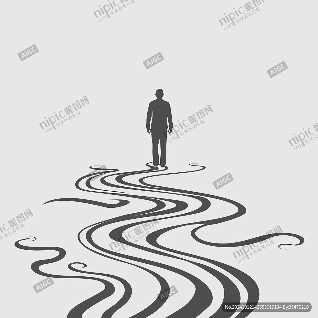 小路人物背影