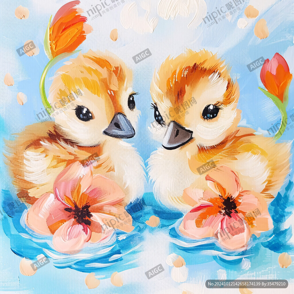 小鸭子插画