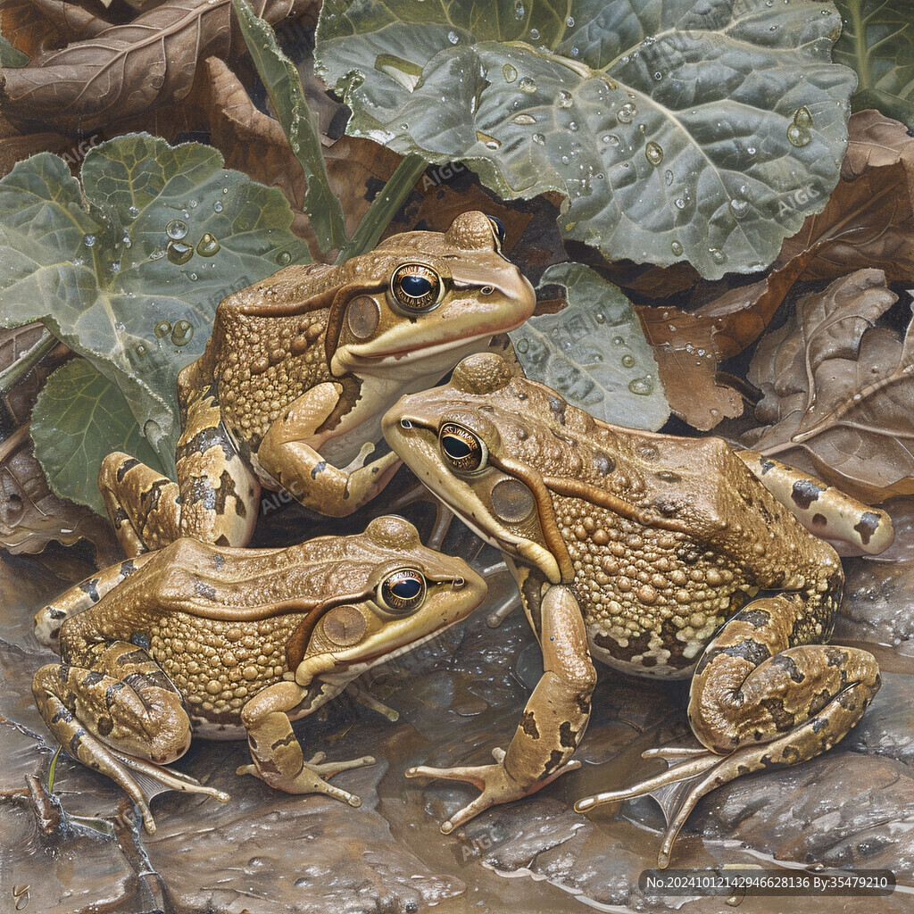青蛙立体画