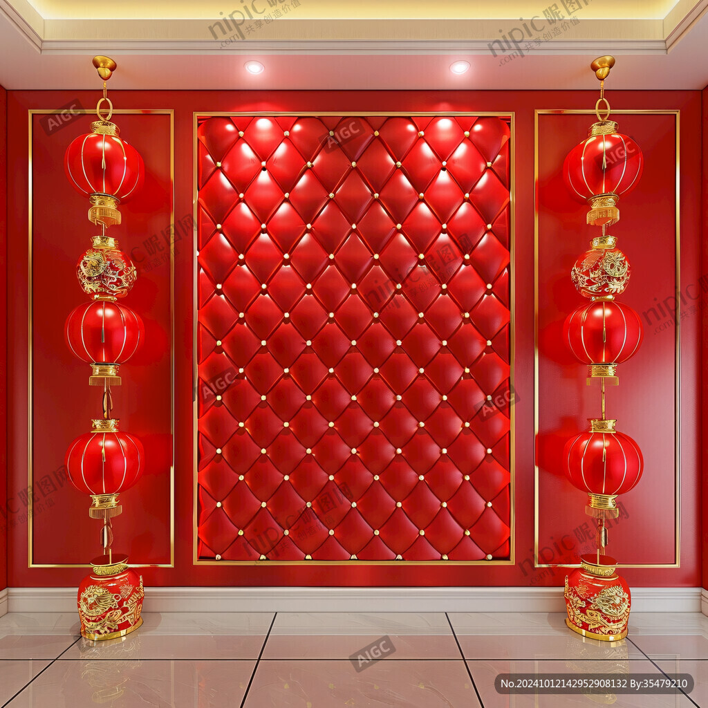 红灯笼幕墙拱门