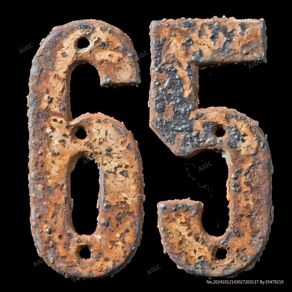 锈斑质感立体字