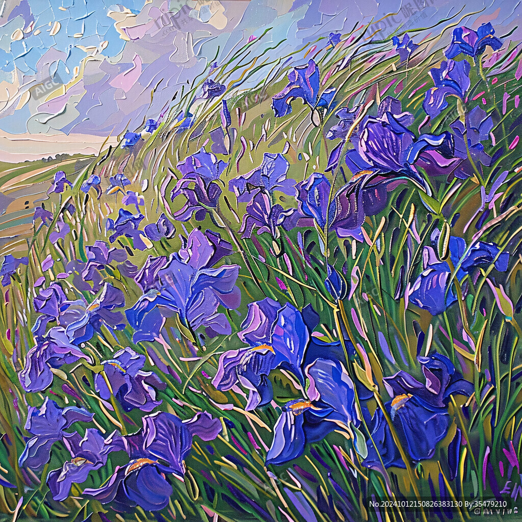 鸢尾花油画