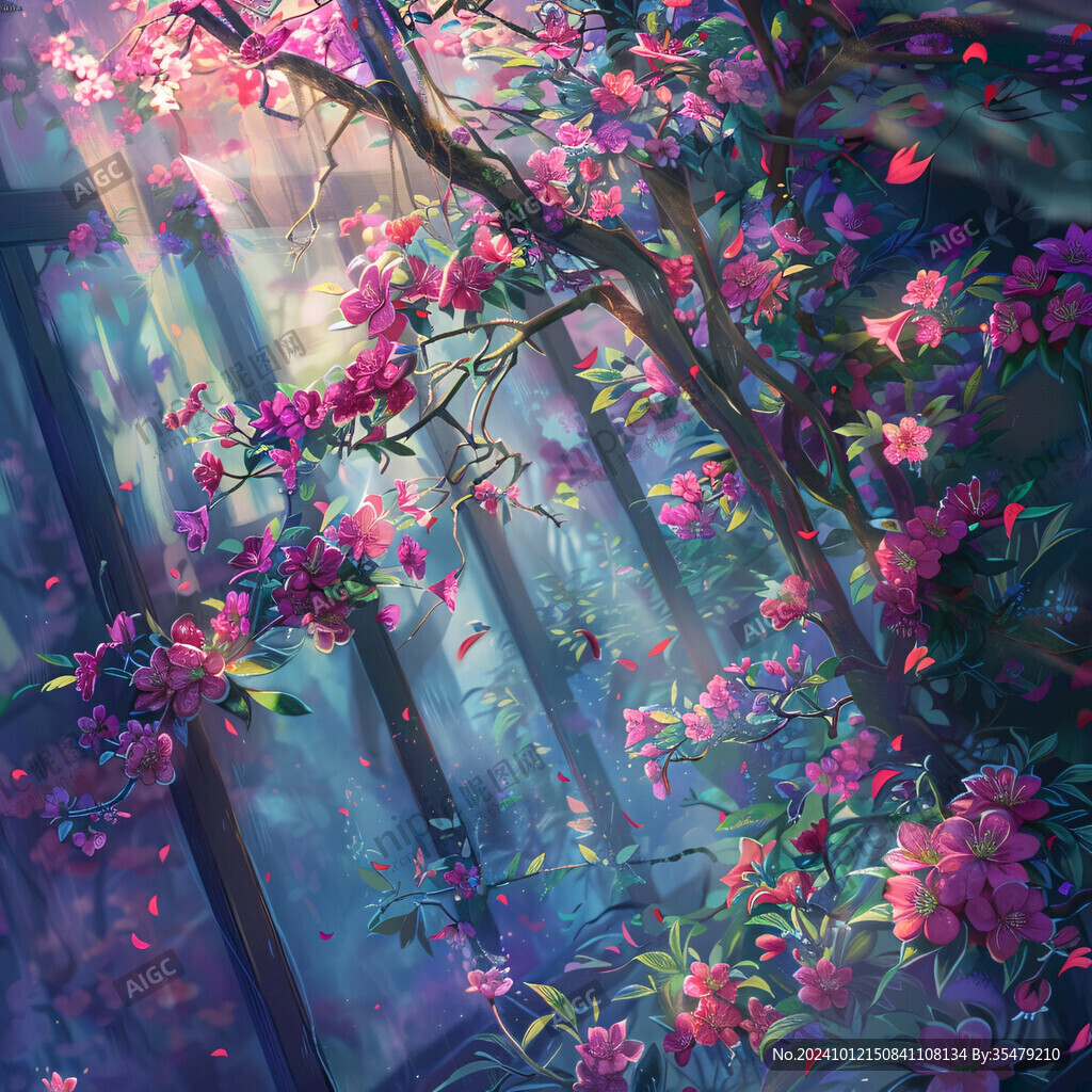 桃花树窗口