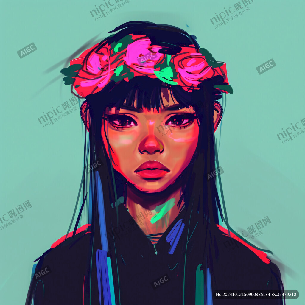 少女海报插画