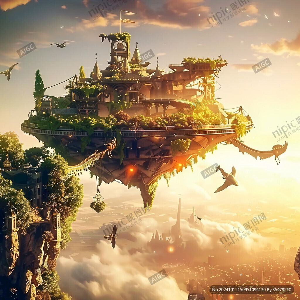 浮游岛天空之城
