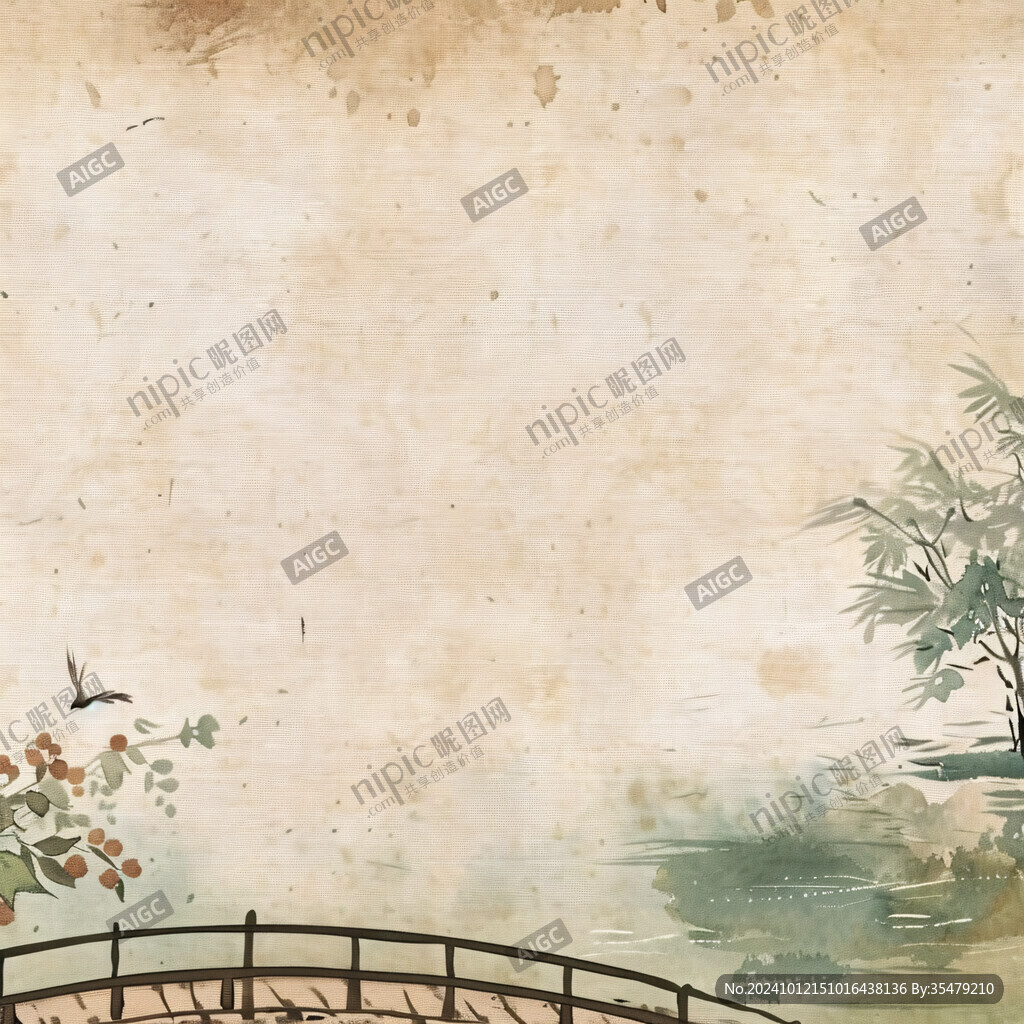 唯美手绘背景海报