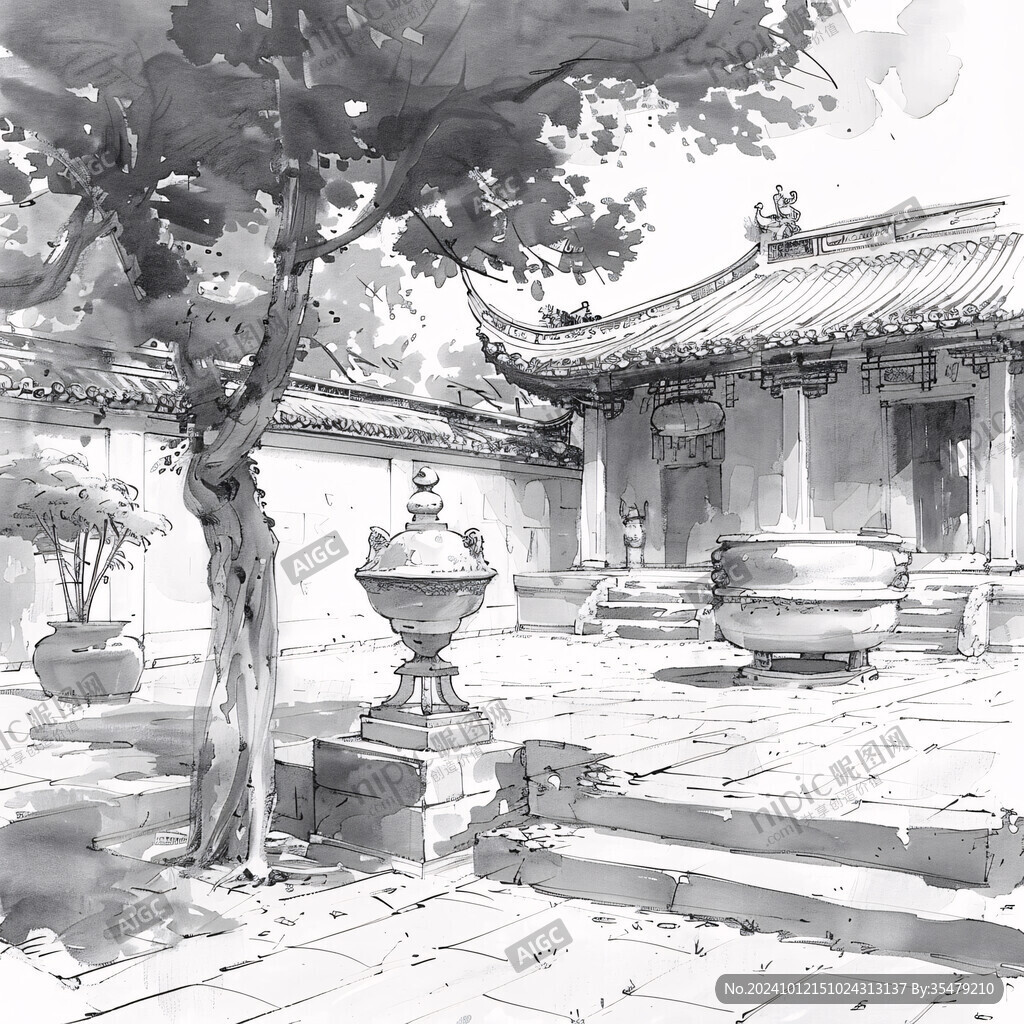 三坊七巷水彩