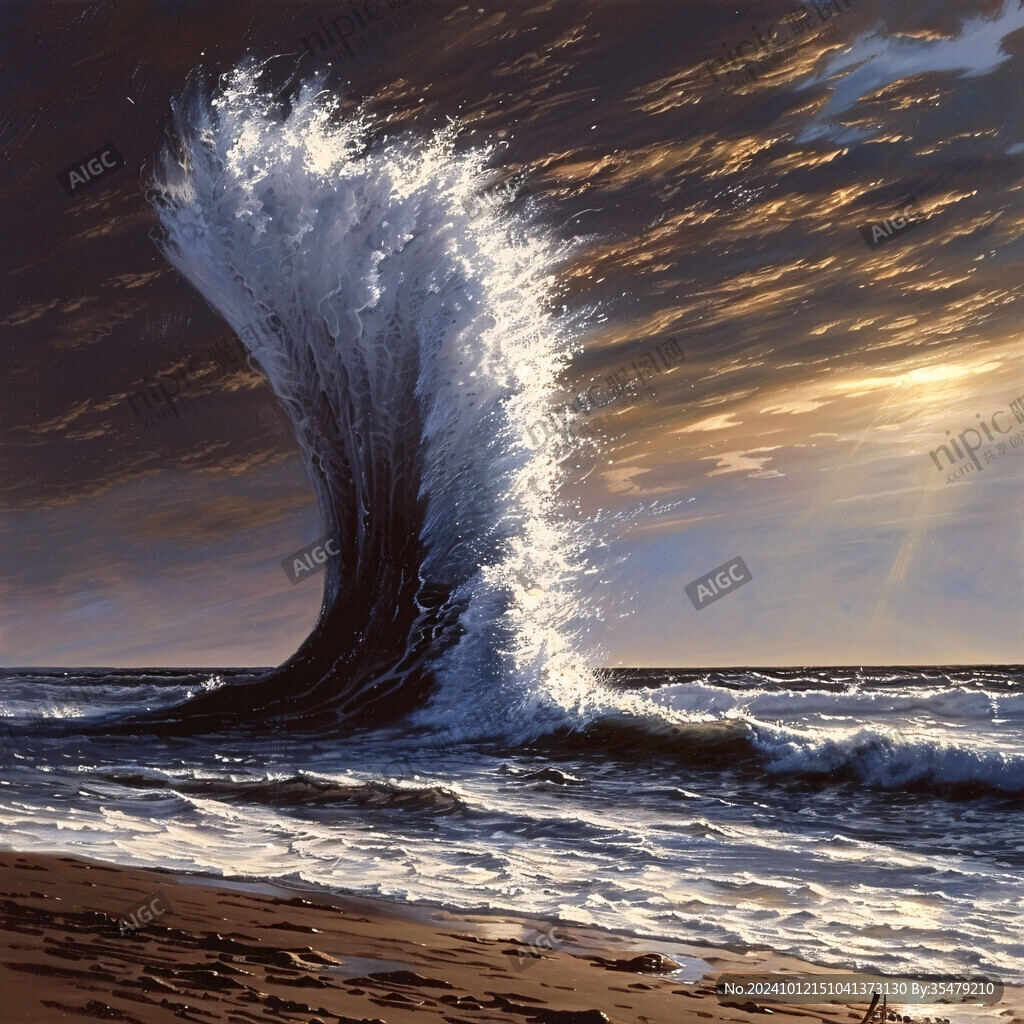 浪花装饰画