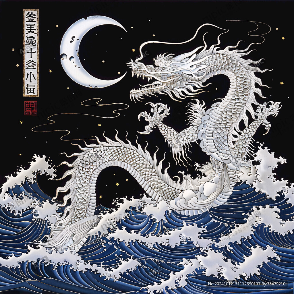 龙腾四海图案