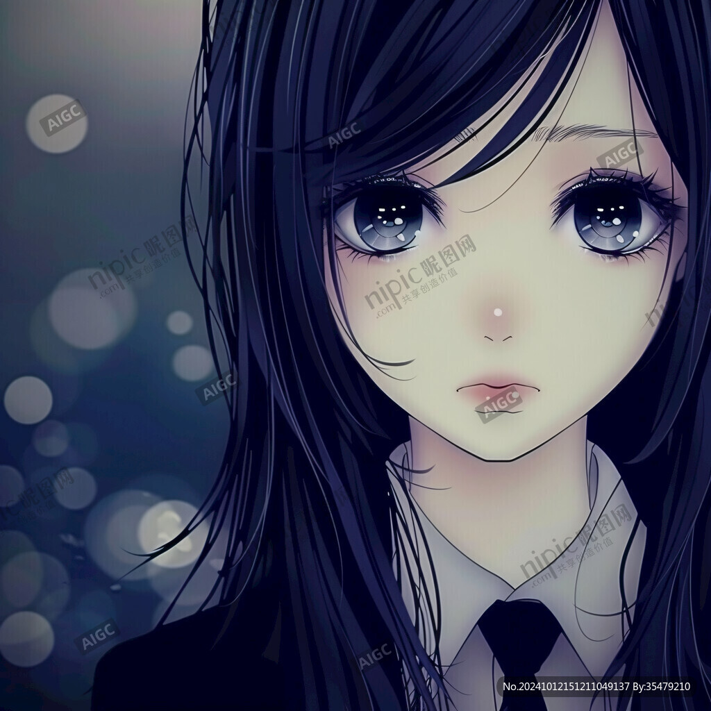 少女头像插画