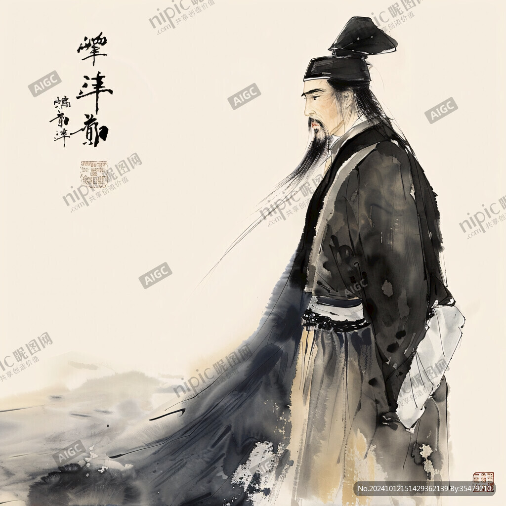 武官高档水墨画