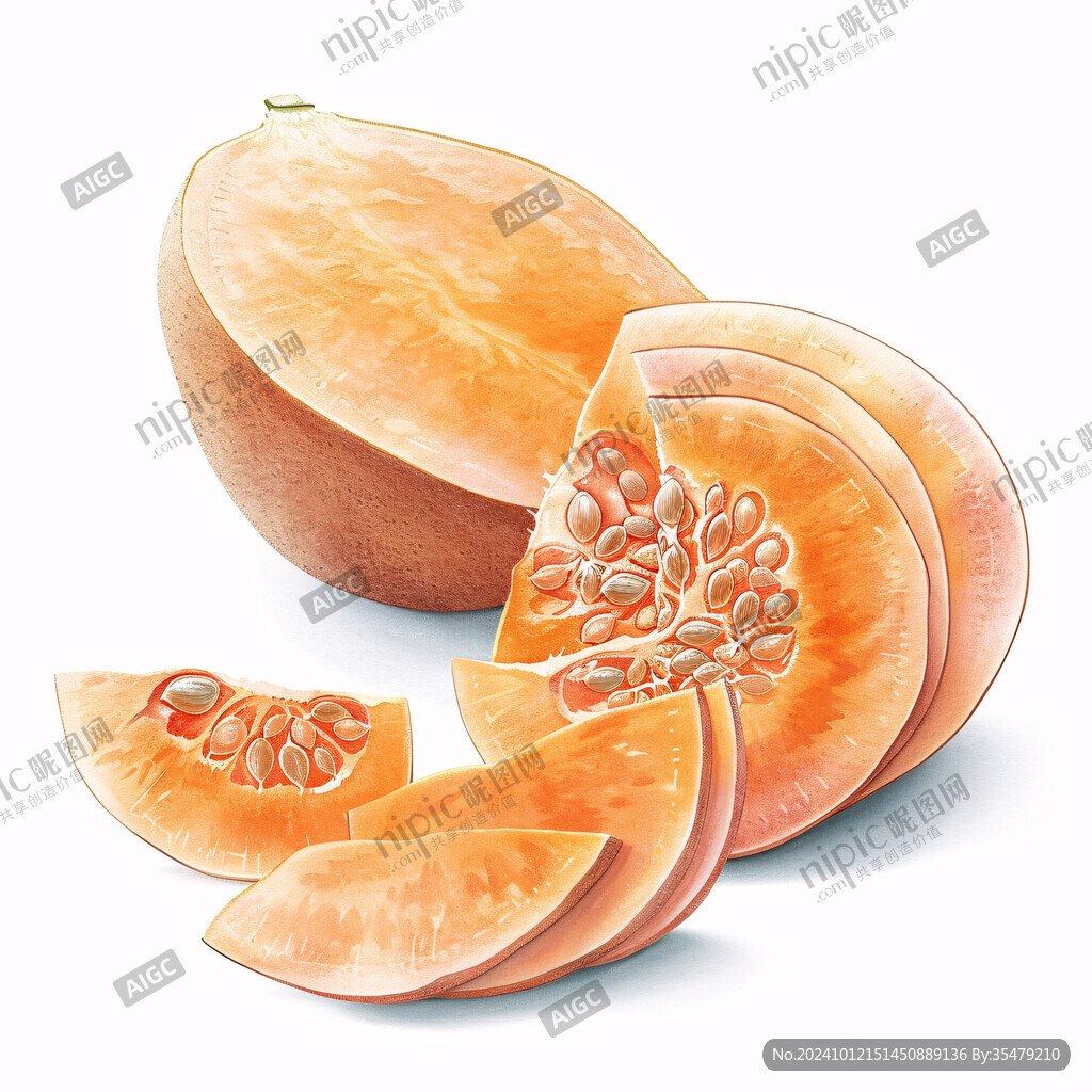 手绘瓜蒌籽插画