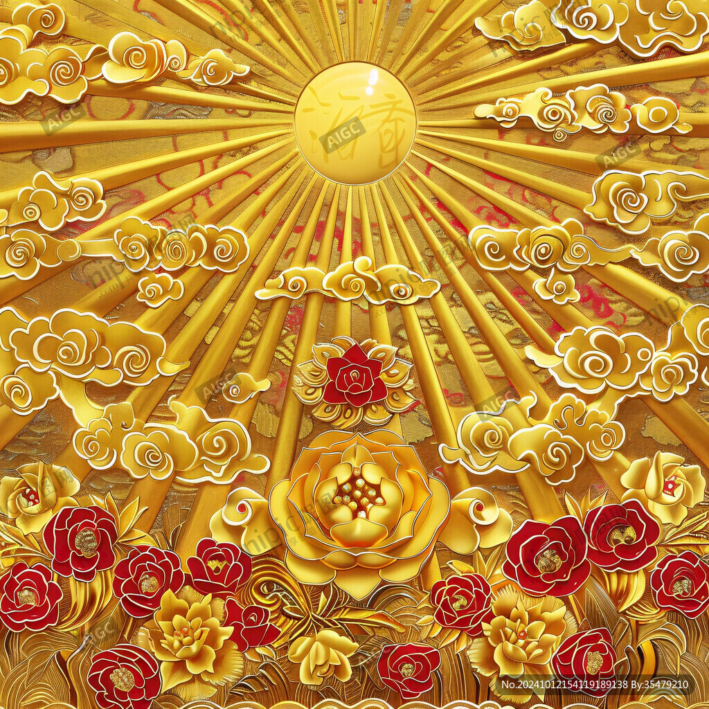 日进斗金底纹