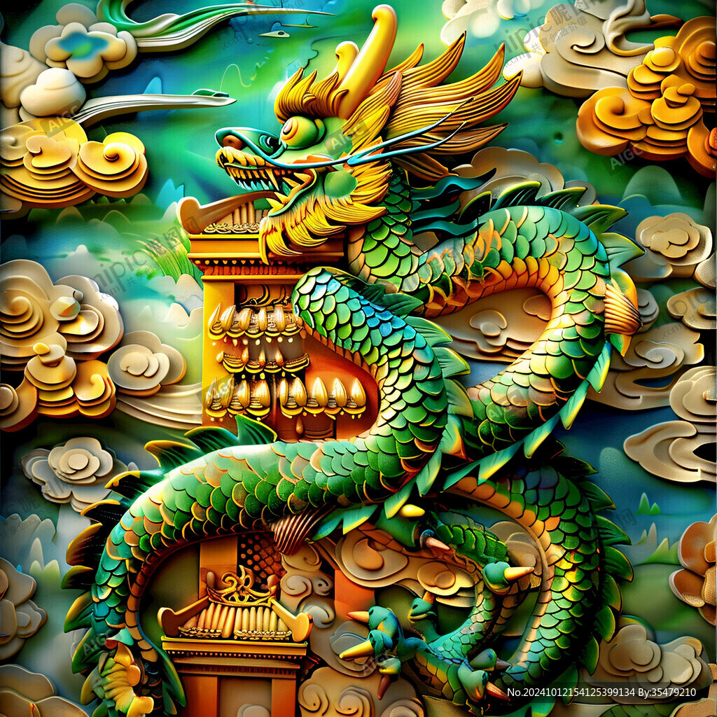 金龙立体画