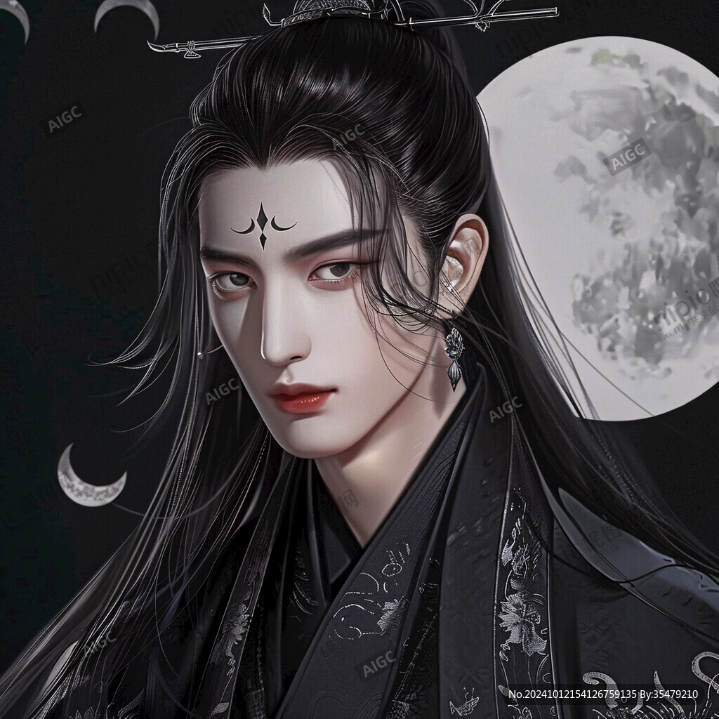 原创手绘古装美男