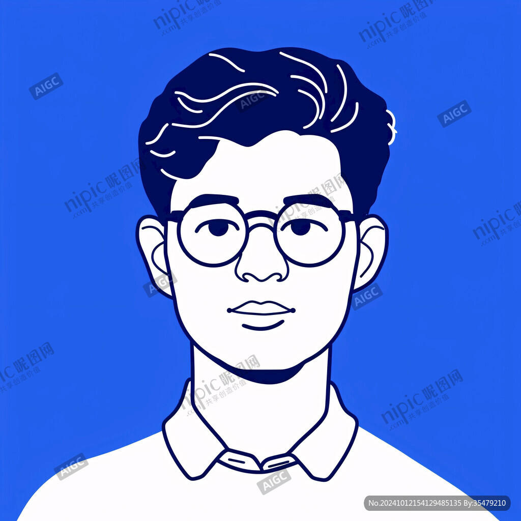 年轻人插画
