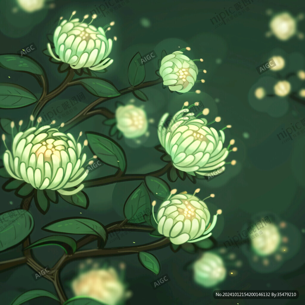 山茶果插画