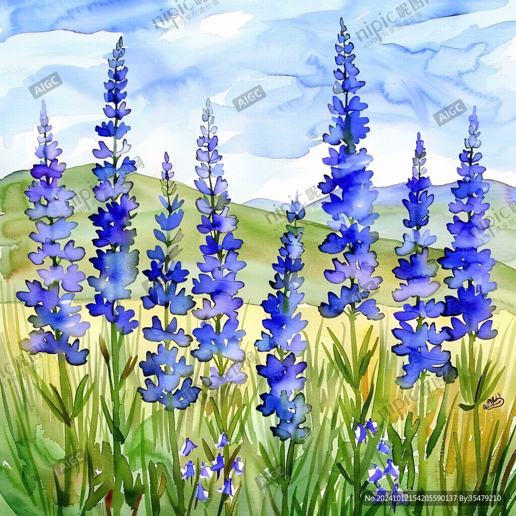 薰衣草插画