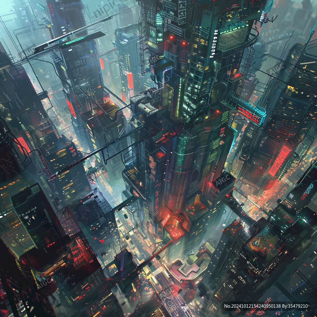 AI创作图超现实虚空间立体城市 场景赛博插画 反乌托邦城市 赛博朋克都市 未来的大都市 赛博朋克城市 赛博朋克世界 赛博朋克美学 赛博都市 ...