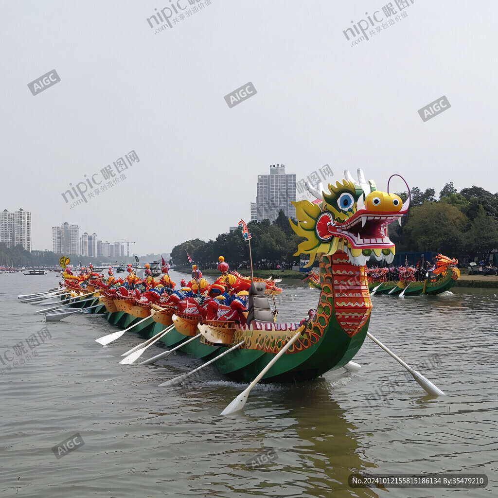 龙造型花灯船