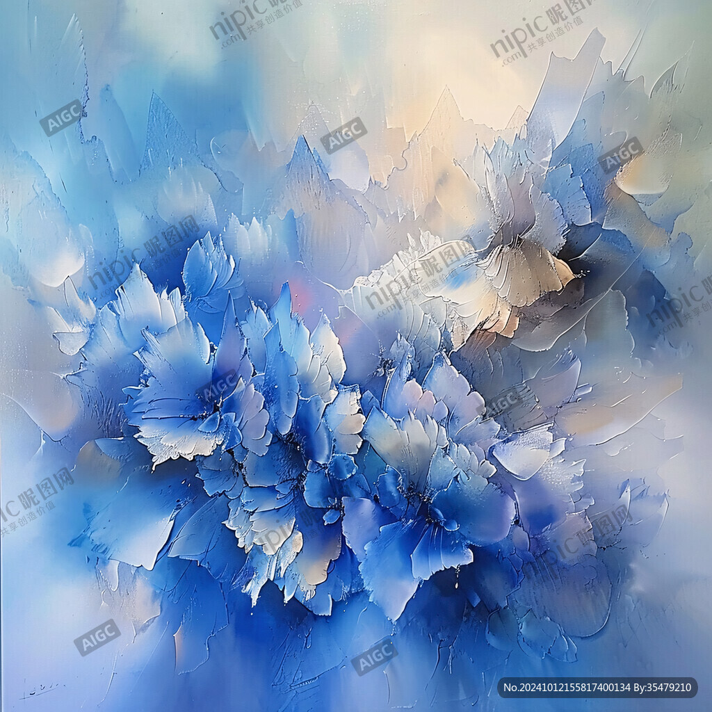 梦幻蓝水晶立体背景