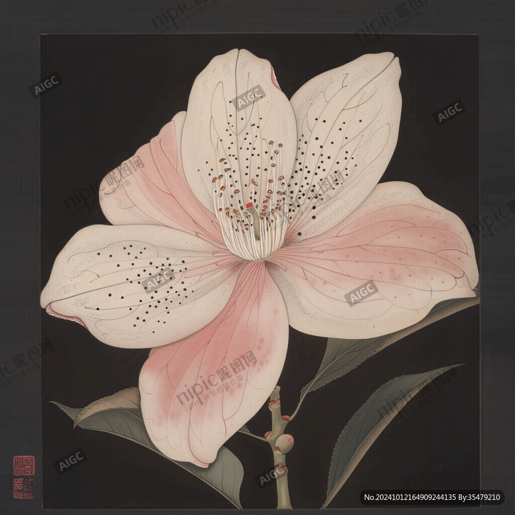 广玉兰插画