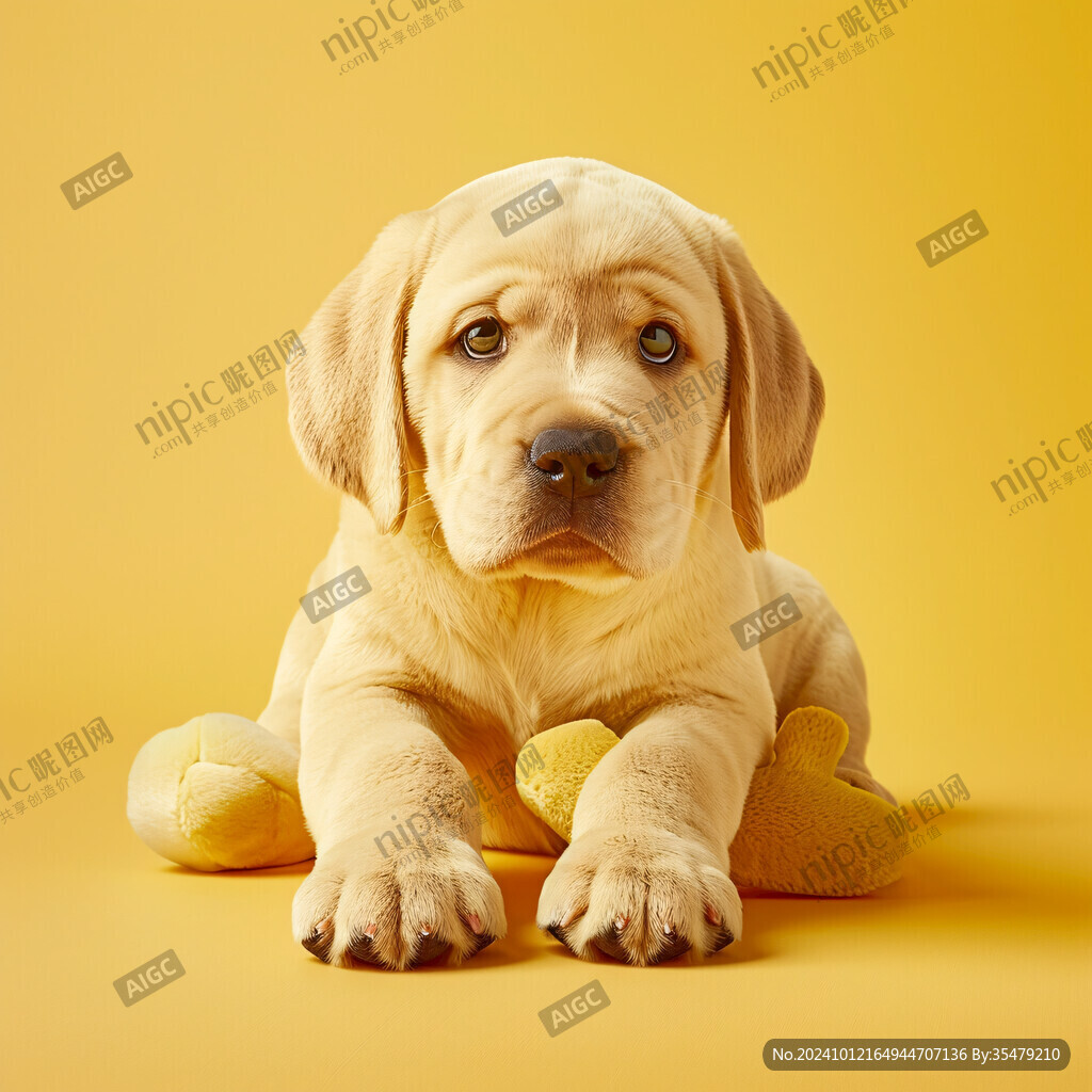 米黄色拉布拉多幼犬