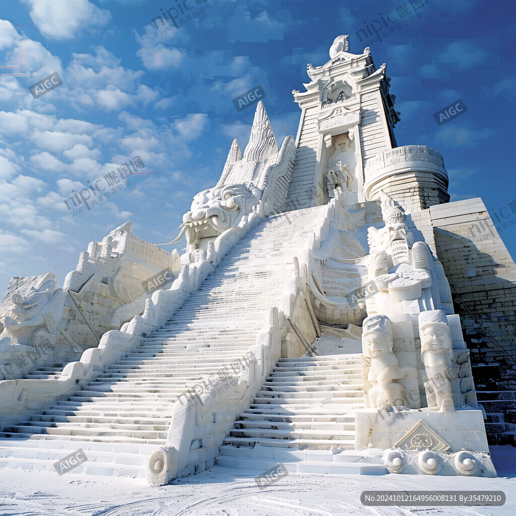 大型雪雕建筑