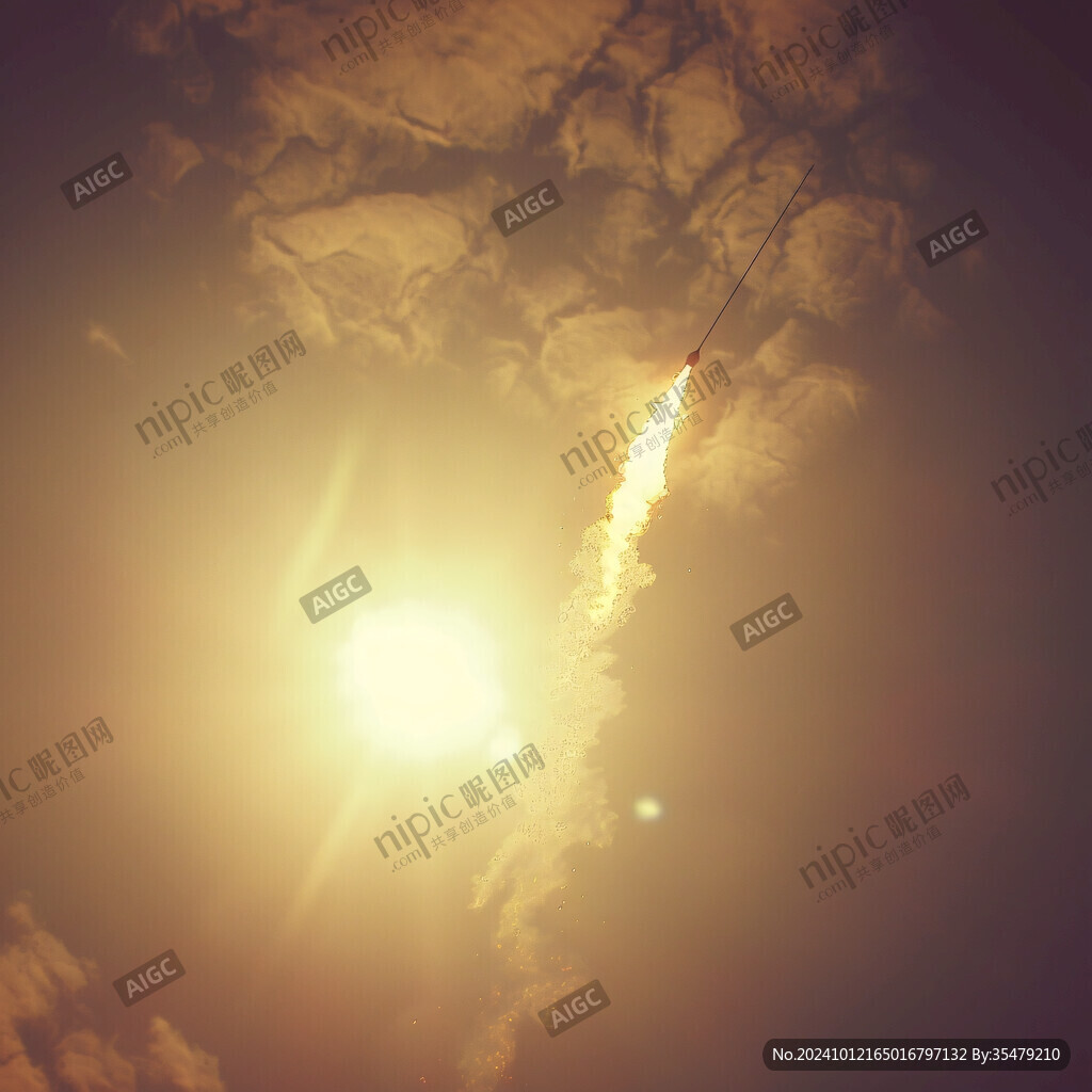 太阳透过云层散射光线