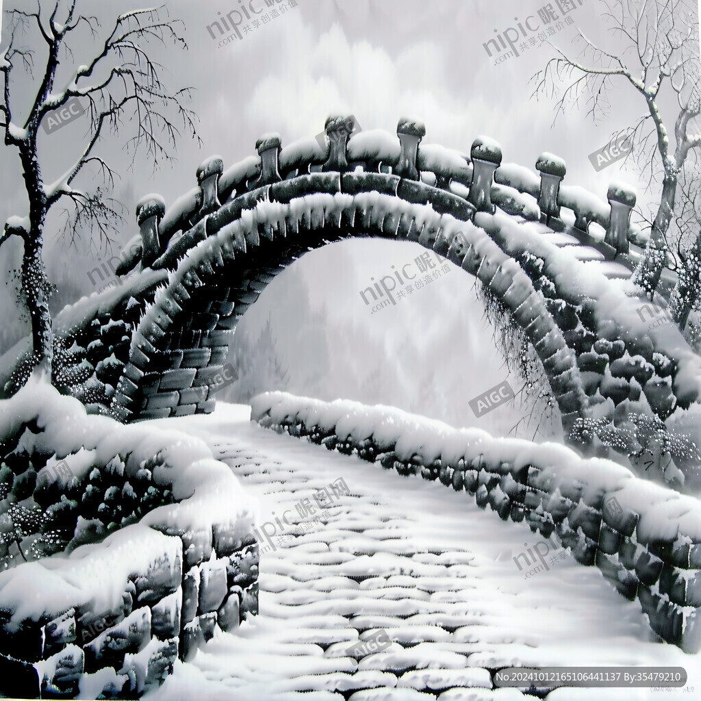 雪景立体画