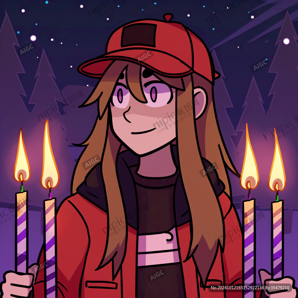 放烟花的少女