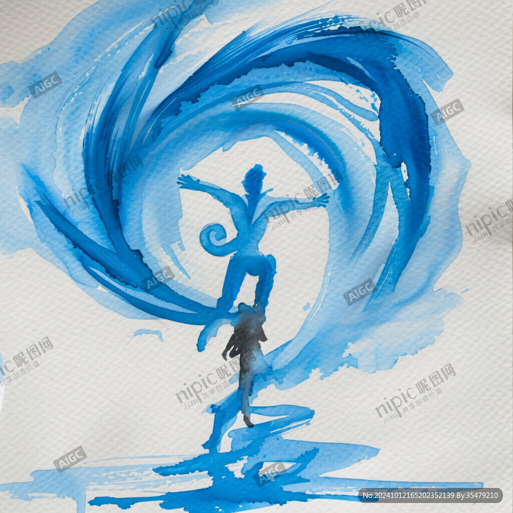 舞蹈人物舞蹈抽象画