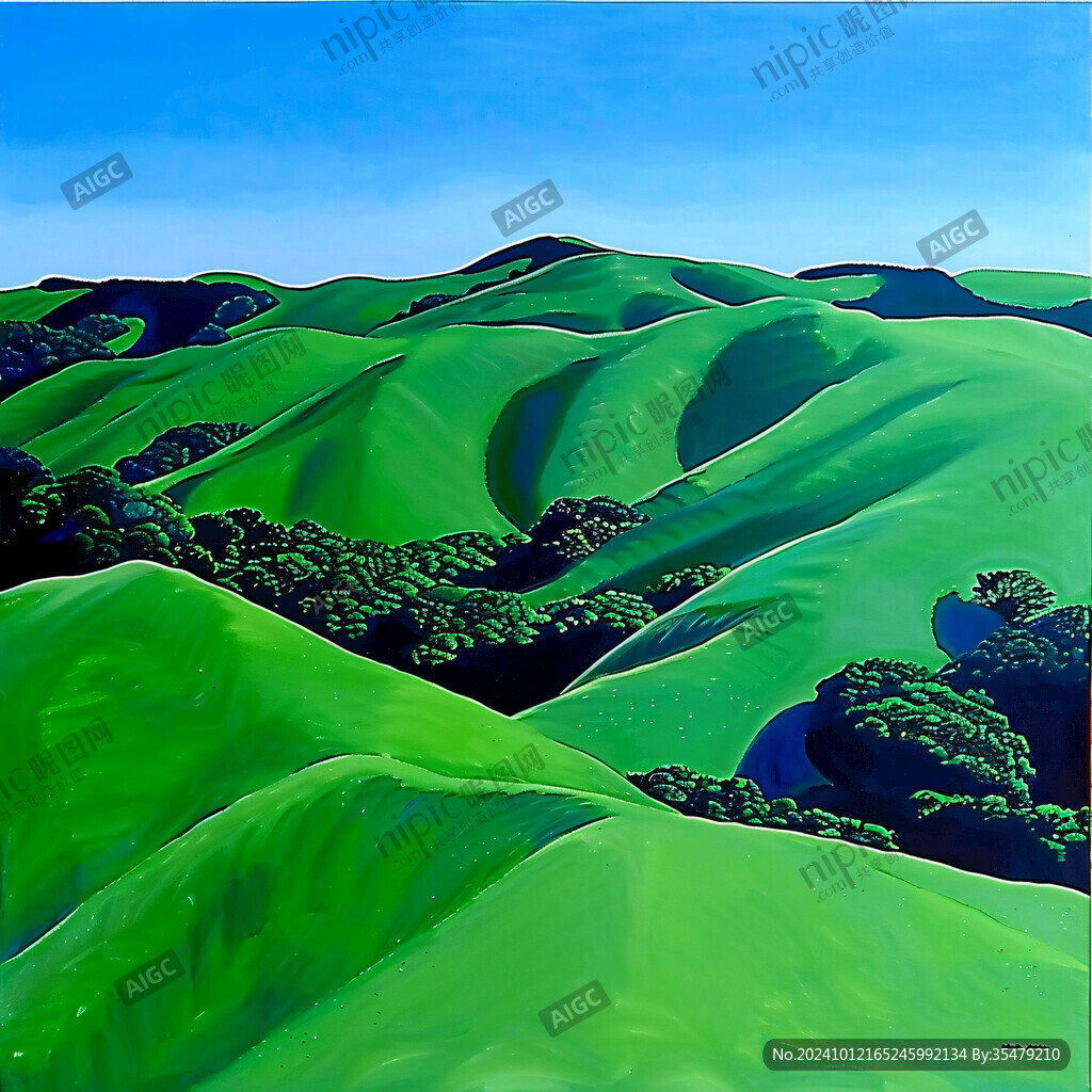 山丘装饰画