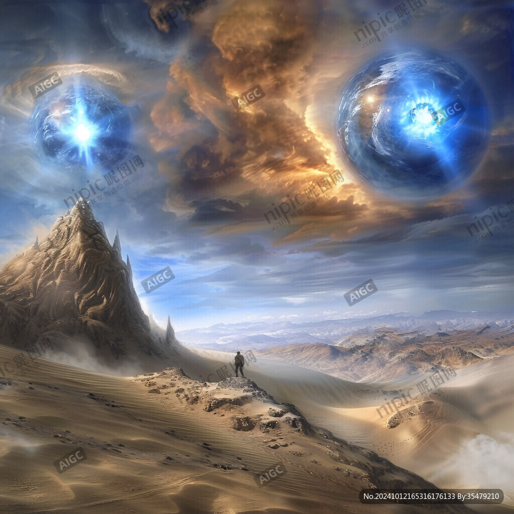 外星球幻想场景插画