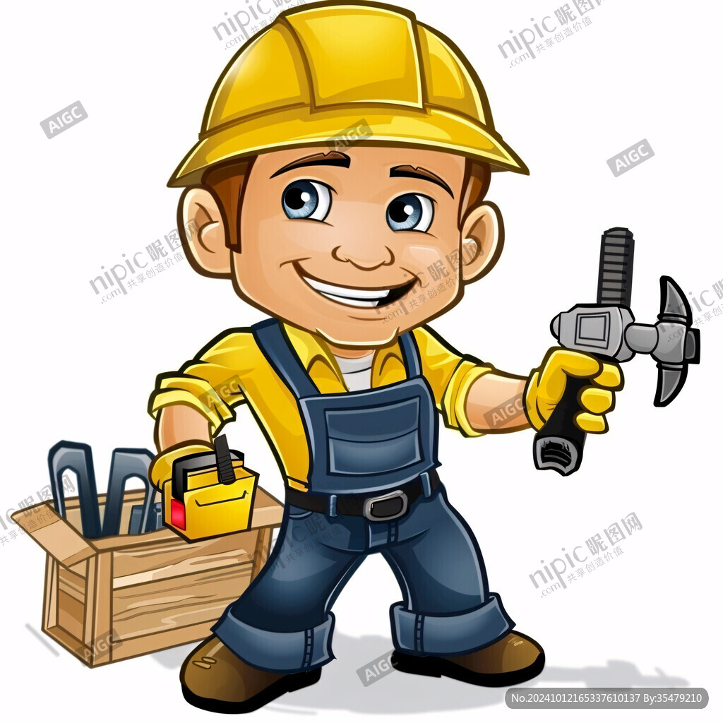 卡通开心工匠头像