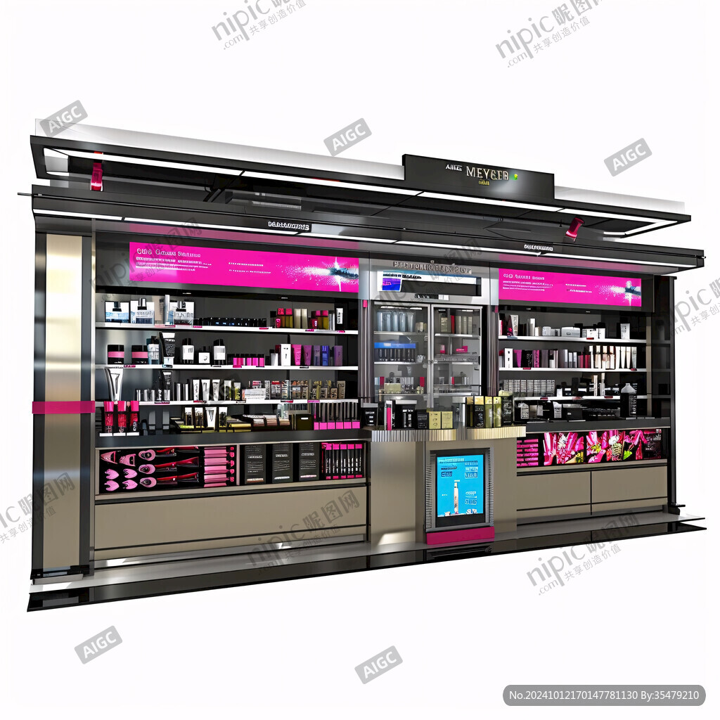 化妆品展柜模型