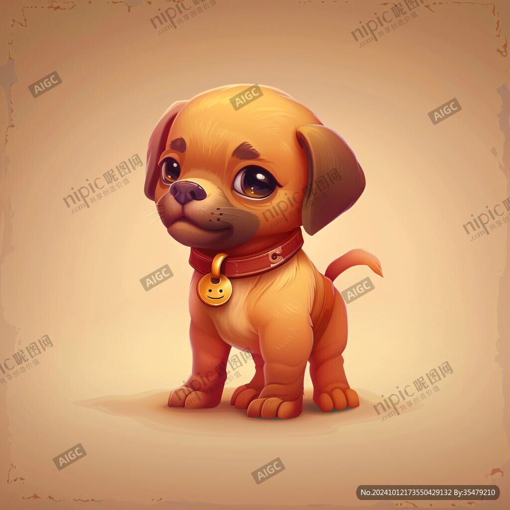 q版小狗形象插画