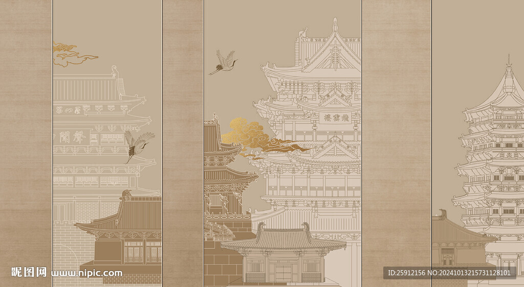 新中式背景墙