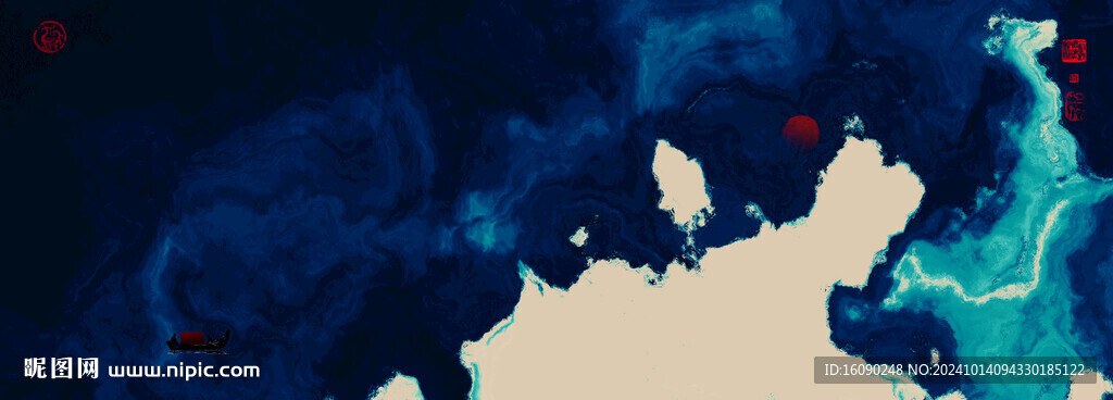 水墨山水装饰画