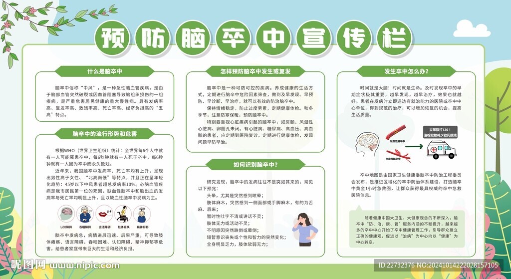 世界卒中日宣传栏