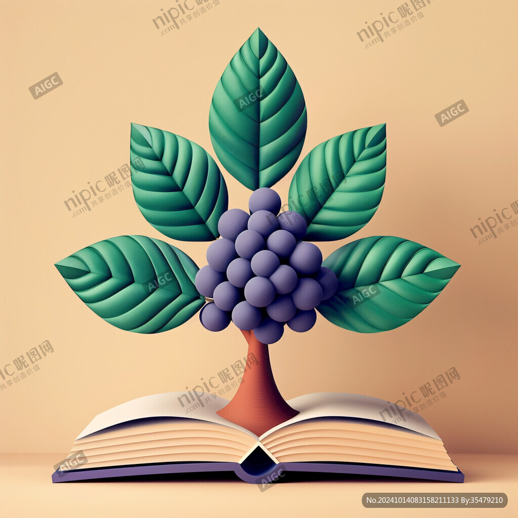 书本植物插画