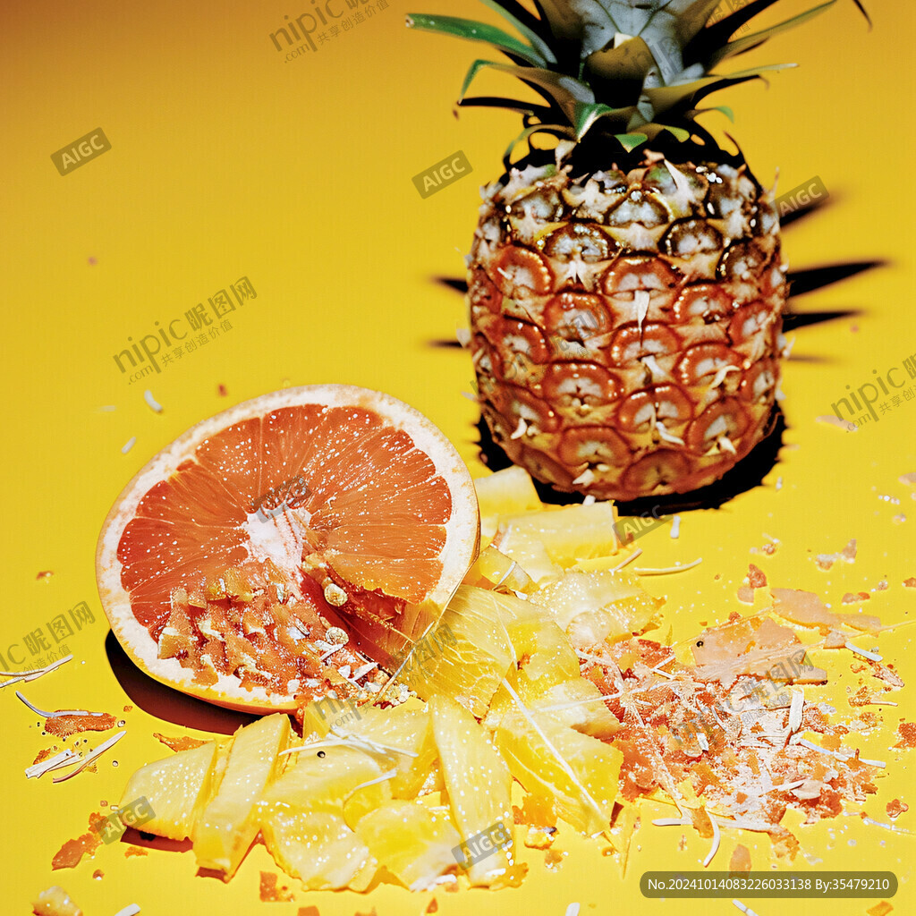 菠萝海报素材